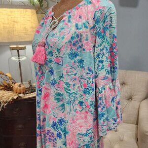 Lilly Pulitzer Womens  Del Lago Tunic Dress in Serene Blue Gypsea Sz Medium
